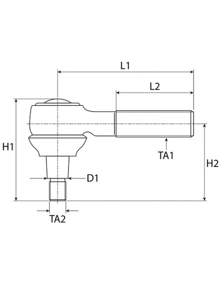 Rotula de dirección m30 x 2.0