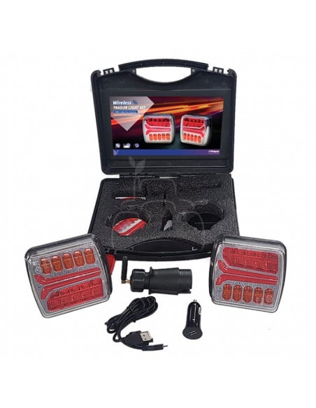 Kit de luces de remolque led magneticas inalambricas magnetico - wifi - 12v