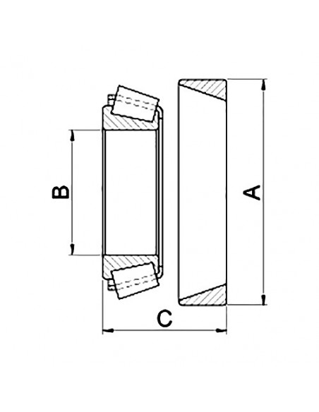 Rodamiento interior - ø 34.85 x 65.08 x 18.6 mm