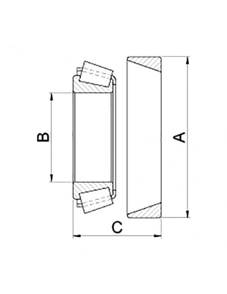 Rodamiento interior - ø 31.7 x 59.1 x 16.7 mm