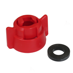 Tuerca Bayoneta Universal UNI-CAP Roja con goma