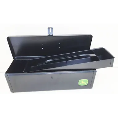 Caja de Herramientas Original Negra para Tractores John Deere con Bandeja Interior