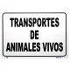 Placa transporte animales vivos