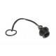 Tapón macho para enchufe hembra 1/2" negro