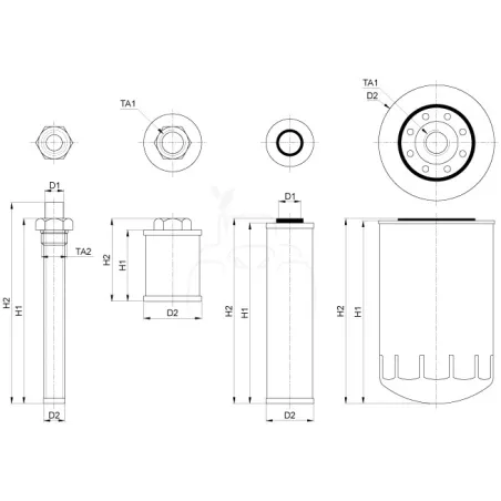 Filtro hidráulico para bomba 44cc | Alternativa Agrícola