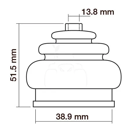 Guardapolvo palanca de cambios ø 13.8 x 38.9 x 51.5 mm