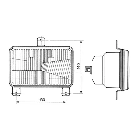 Faro optico delantera - 130 x 140 mm sector agrícola