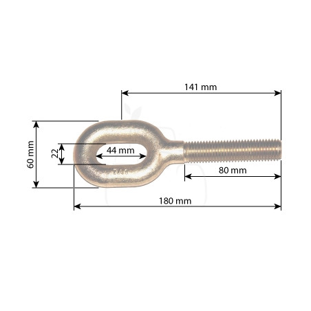 Tornillo con ojal dcho recambio maquinaria agrícola