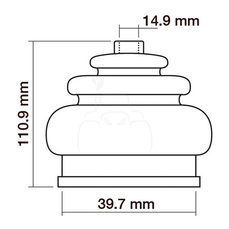 Guardapolvo palanca de cambios ø 14.9 x 39.7 mm - l 110.9 mm