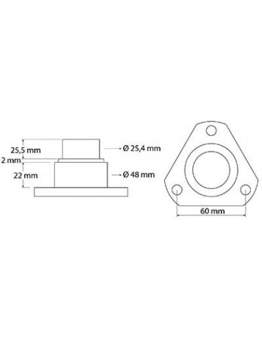 Pivote de giro del rodamiento 25,4 mm (1") John Deere 83946566