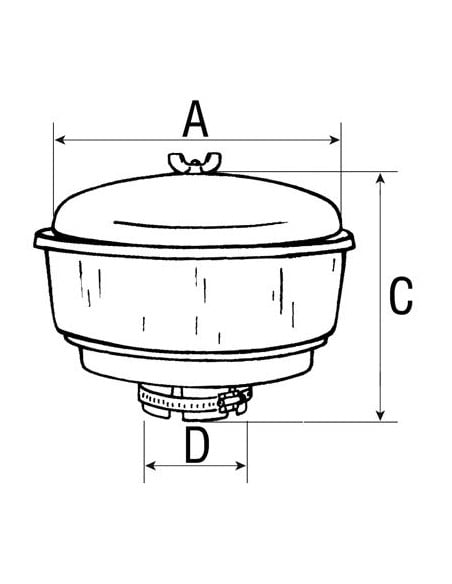 Purificador metálico aire Ø int de 76 mm Verde John Deere AL35357