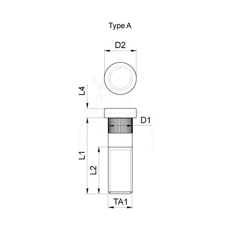Tornillo de rueda 5/8'' unf - l 62 mm | Alternativa Agrícola