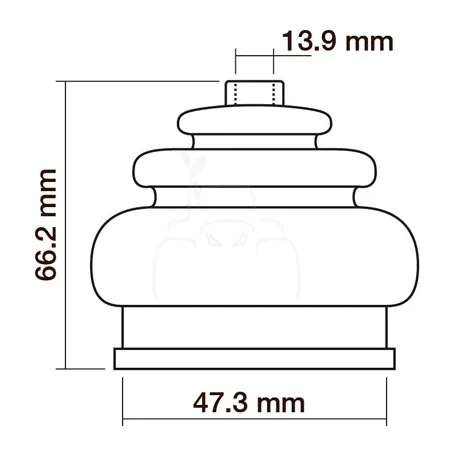 Guardapolvo palanca de cambios ø 13.9 x 47.3 mm - l 66.2 mm