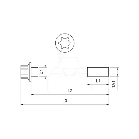 Tornillo de la culata l 140 mm para maquinaria agrícola