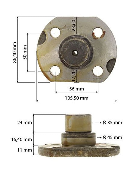 Pivote superior Tractor Fiat Seire TN y Retro