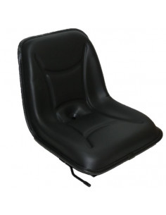 Asiento  cubeta PVC negro con guias railes RM460
