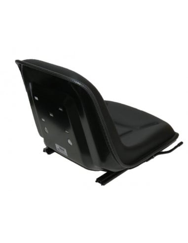 Asiento  cubeta PVC negro con guias railes RM460