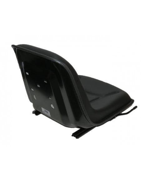 Asiento  cubeta PVC negro con guias railes RM460