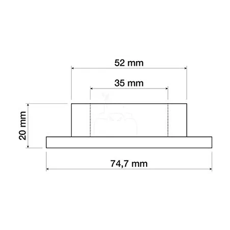Casquillo ø 35 x 52/74.7 x 20 mm para maquinaria agrícola