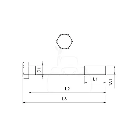 Tornillo de la culata l 150 mm - m15 x 1.5 uso agrícola