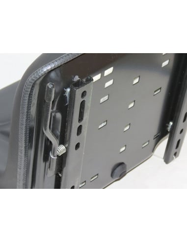 Asiento  cubeta PVC negro con guias railes RM460