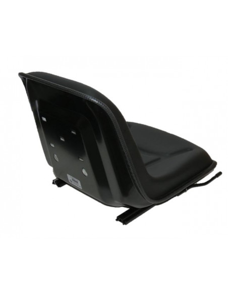 Asiento  cubeta PVC negro con guias railes RM460