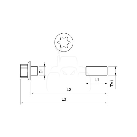 Tornillo de la culata l 165 mm - m14 x 2.0 sector agrícola