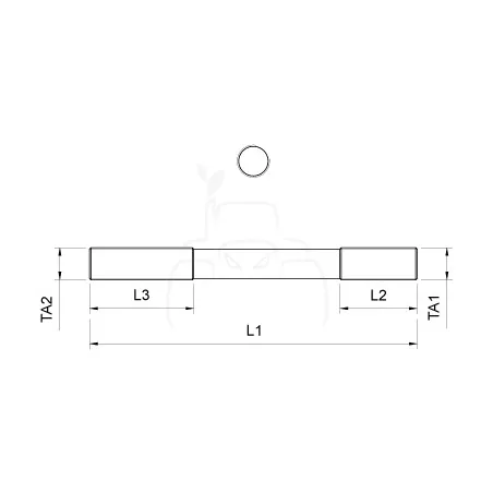 Espárrago l 110 mm - 7/16'' unf maquinaria agrícola