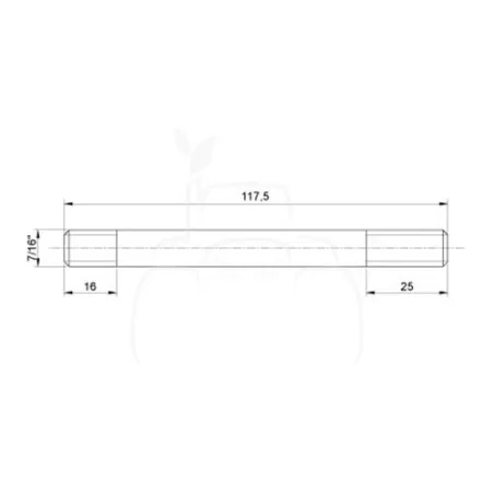 Espárrago l 117.5 mm - 7/16'' unf para maquinaria agrícola
