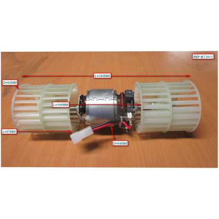 Motor del ventilador doble 12 v sector agrícola