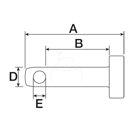 Pasador de horquilla l 69 mm - ø agujero 6.5 mm