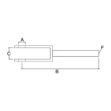 Horquilla de nivelación l 240/270 mm - 19 x 41 mm