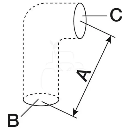 Manguito bypass ø 42 x 42 mm - con abrazaderas