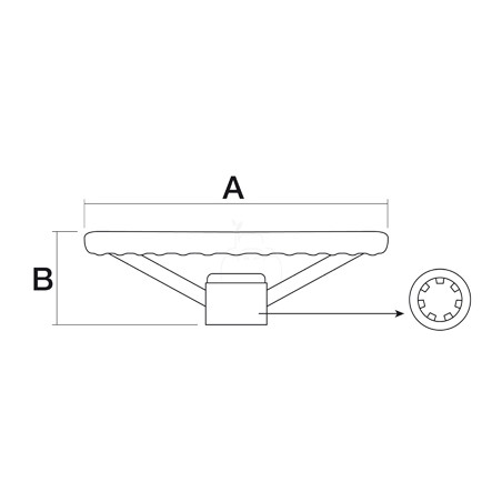 Volante de dirección ø 390 mm - h 85 mm - z 42