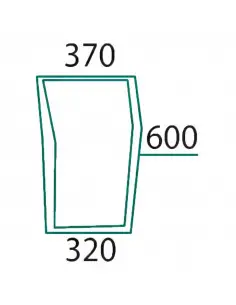 Cristal Delantero Izquierdo Tractores Massey Ferguson Series 5400, 5600, 6100, 6200, 6400, 7400, 7600, 8100, 8200 y 8400