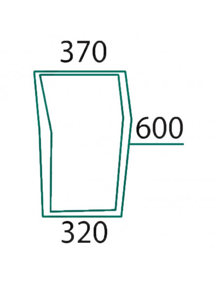 Cristal Delantero Izquierdo Tractores Massey Ferguson Series 5400, 5600, 6100, 6200, 6400, 7400, 7600, 8100, 8200 y 8400