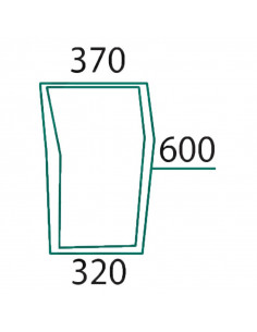 Cristal Delantero Izquierdo Tractores Massey Ferguson Series 5400, 5600, 6100, 6200, 6400, 7400, 7600, 8100, 8200 y 8400