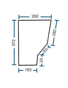 Cristal Delantero Inferior Izquierdo Tractores Massey Ferguson 4435, 4445 y 4455