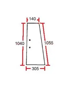 Cristal de Puerta, Izquierda y Derecha Tractores Massey Ferguson Series 3000, 3100 y 3600