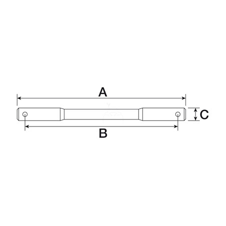 Eje control sensibilidad l 490 mm - ø 25 mm sector agrícola