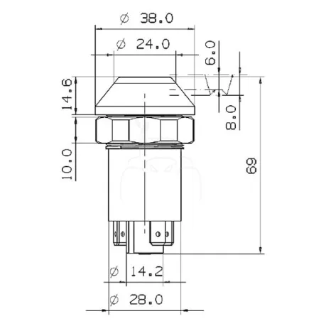 Botón pulsador interruPTOr de elevación hidráulica Rex 85V