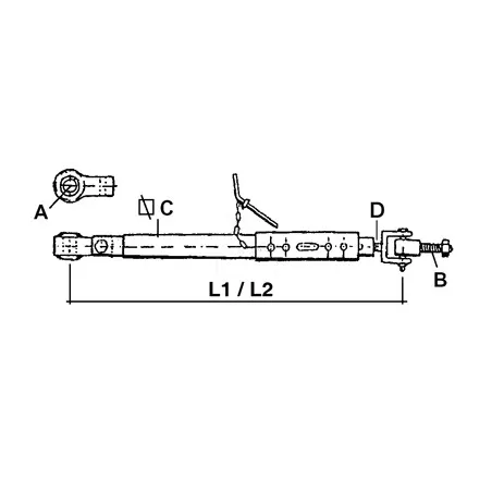 Estabilizador telescópico l 400/547 mm - ø 19.5 mm