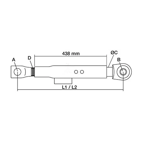 Estabilizador telescópico l 600/710 mm - ø 26.0 mm