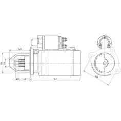 Arrancador con reductor 12 v - 2.6 kw - 9 z sector agrícola