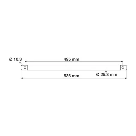 Eje transversal hidráulico l 535 mm - ø 25.3 mm
