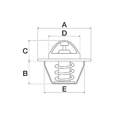 Termostato ø 50 55 mm - 83°c maquinaria agrícola