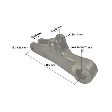 Brazo del elevador l 425 mm - ø maquinaria agrícola