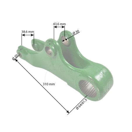 Brazo del elevador l 310 mm - derecho cat.2 L112227