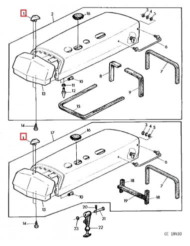 Embellecedor Capo John Deere 2450F y 2650F