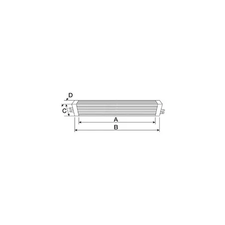 Evaporador de aire acondicionado 303 x 235 x 73 mm